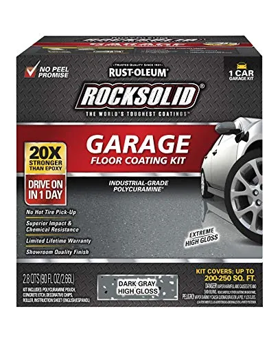 Rust-Oleum RockSolid Polycuramine Garage Floor Coating Dark Gray