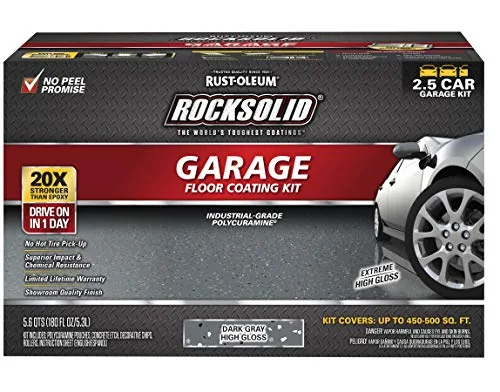 Rust-Oleum RockSolid Polycuramine Garage Floor Coating Dark Gray