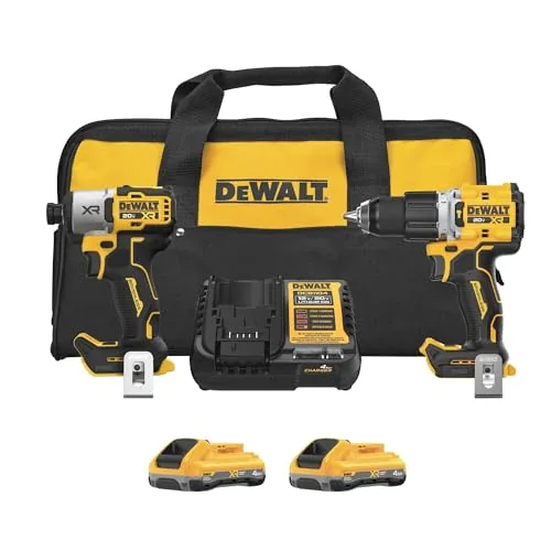 DEWALT DCK250QQ2 20V XR Hammer Drill and Impact Driver Kit