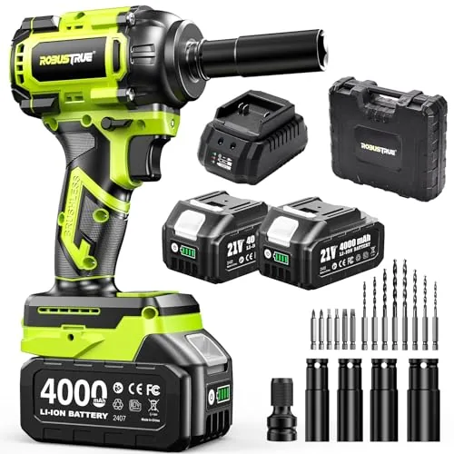 Robustrue Cordless Impact Wrench 590 ft-lbs Brushless 1/2in