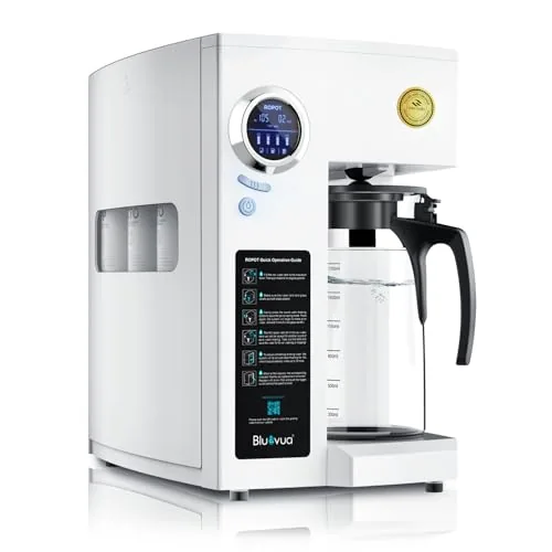 Bluevua RO100ROPOT Countertop RO Filter with Glass Carafe
