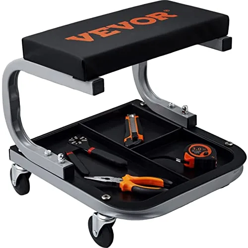 VEVOR Rolling Mechanic Stool with Tool Tray, 250 LBS