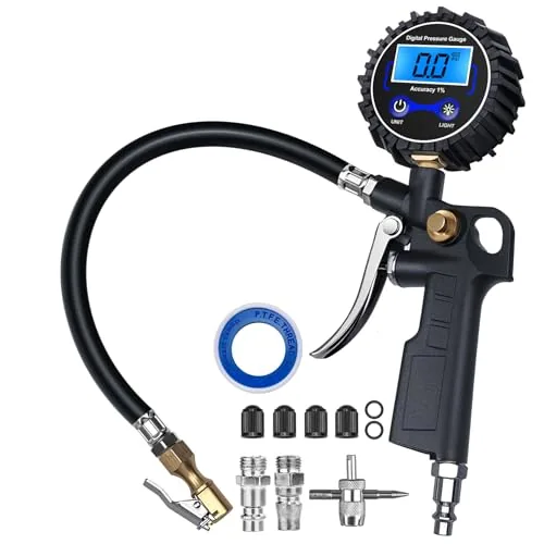 DigitPro 3-250 PSI Digital Tire Gauge with Inflator