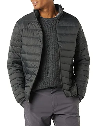 Amazon Essentials Packable Lightweight Puffer Jacket Dark Grey