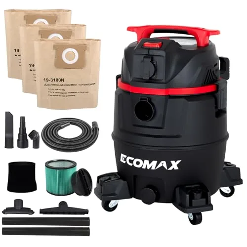 ECOMAX 8-Gal 6.5HP HEPA Shop Vac with Auto Tool Start