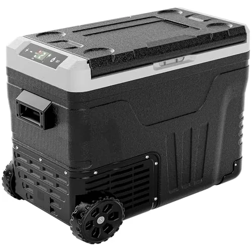 EUHOMY 53QT 12V Portable Freezer with Wheels