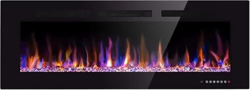 Xbeauty 50-inch Recessed Wall Mount Electric Fireplace