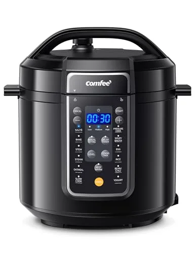 COMFEE' 6-Qt 12-in-1 Electric Pressure Cooker Nonstick