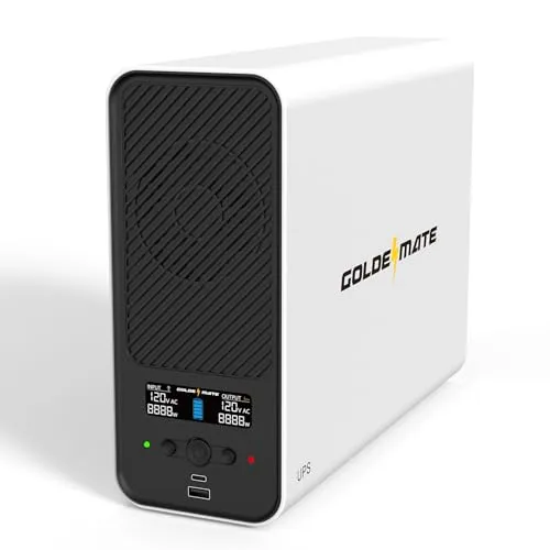 GOLDENMATE 1500VA/1000W LiFePO4 UPS with Pure Sine Wave