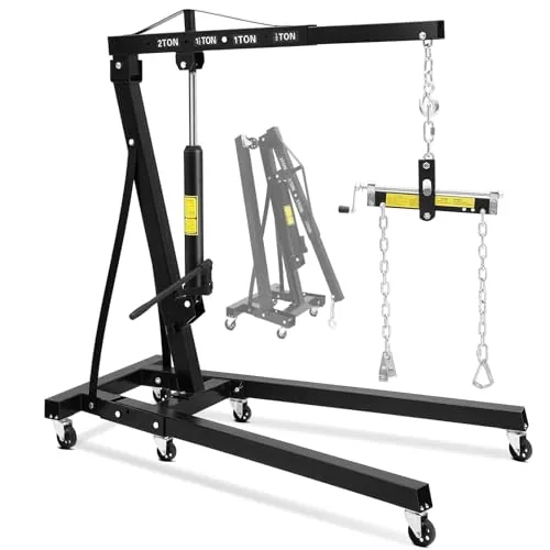 Garvee 2-Ton Folding Engine Hoist with Leveler 4400lb