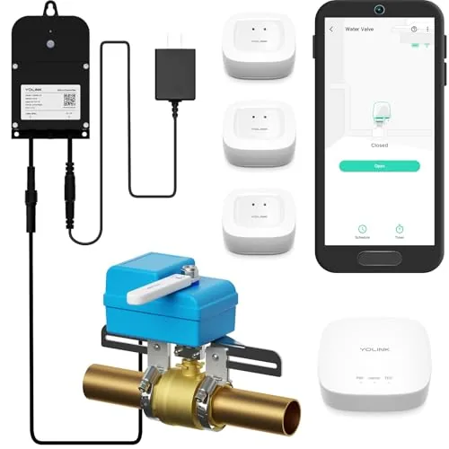 YoLink EVO Auto Water Leak Detection & Shut-Off Kit