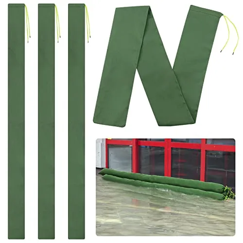 Biubee 6ft Canvas Flood Sandbags with Elastic Band 4-Pack