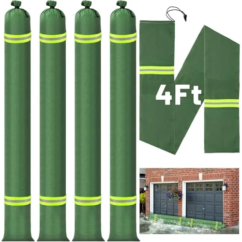 LANNEY 4-Pack Canvas Flood Sandbags with Reflective Stripes