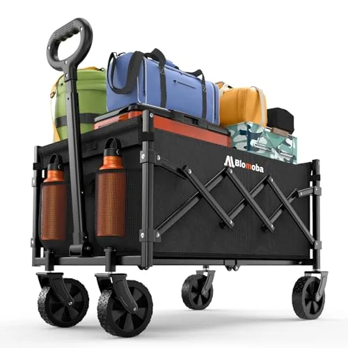 Blomoba Folding Wagon Cart 220lb Capacity Black