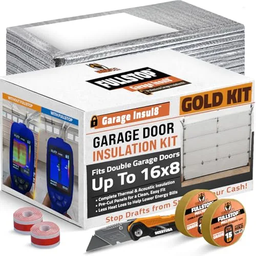 BEEST FULLSTOP Double Garage Door Insulation Kit 16x7 & 16x8