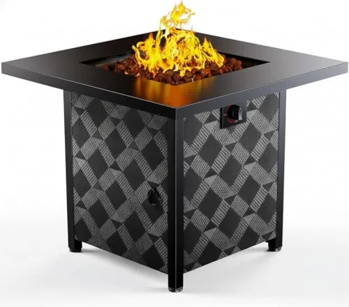 Ciays 28in Propane Fire Pit Table 50000 BTU 2-in-1