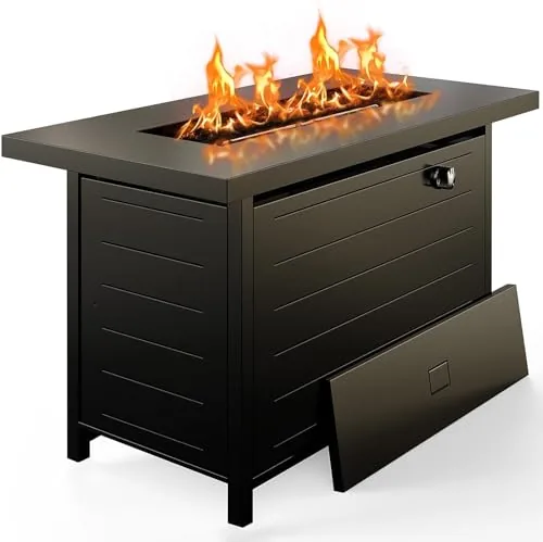 Ciays 42-Inch Propane Fire Pit Table 60,000 BTU Black