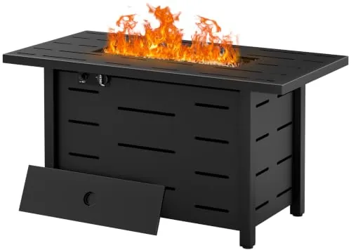 Shintenchi 43-Inch Propane Fire Pit Table 50,000 BTU