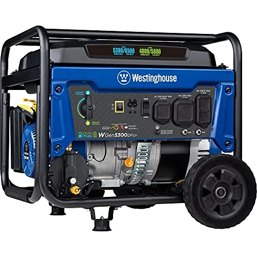 Westinghouse WGen6500DF Dual Fuel Portable Generator