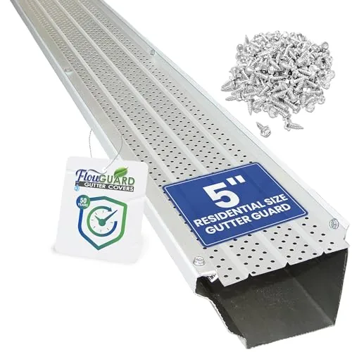 FlexxPoint FlowGuard 5-Inch Aluminum Gutter Guard 102ft