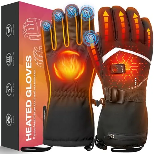Waestcia Heated Gloves 7.4V Dual Battery Waterproof