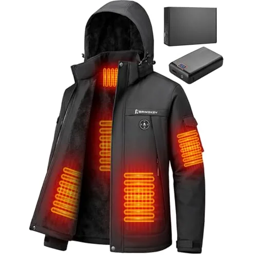 Brimekey Heated Fleece Jacket 6 Zones 20000mAh Battery