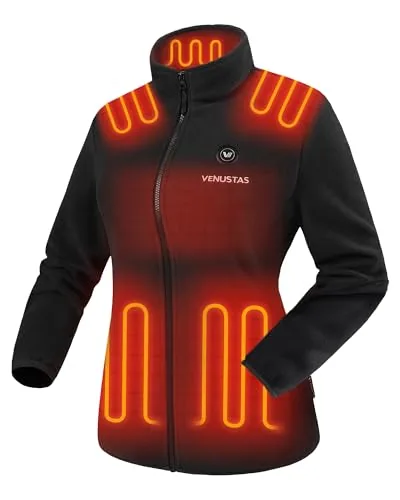 Venustas Women's Fleece Heated Jacket 6-Zone Battery Included