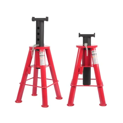 Maxority 10-Ton Pin-Type Adjustable Jack Stand Pair