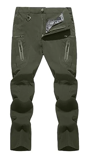 TACVASEN Tactical Cargo Pants 8-Pocket Waterproof Hiking