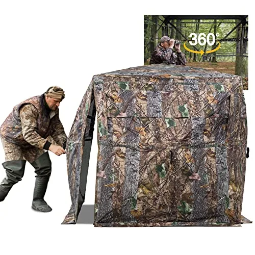 FUNHORUN 360 See-Through Pop-Up Ground Blind