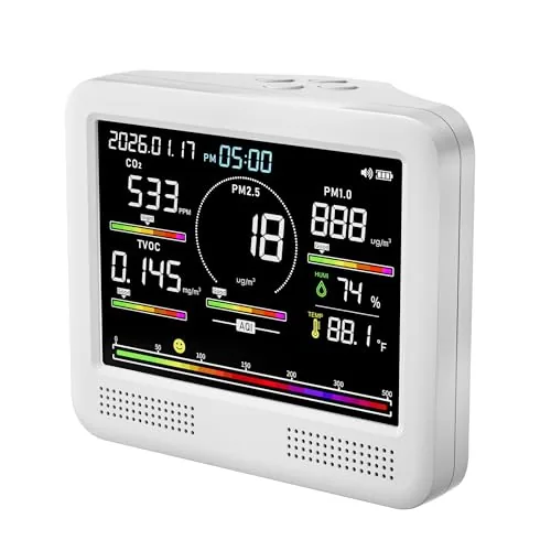 KDWKD Indoor Air Monitor CO2 PM2.5 TVOC HCHO Display