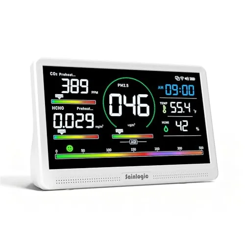 Sainlogic 16-in-1 Indoor Air Quality Monitor 7.2in Display