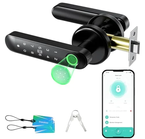 Evanshow Fingerprint Door Knob 5-in-1 Keyless Entry Lock