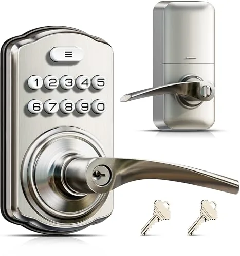 Veise KS04 Zinc Alloy Keypad Lock Satin Nickel