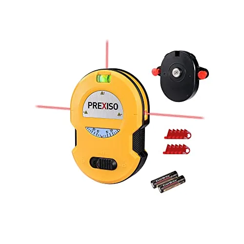 Prexiso 30Ft Cross Line Surface Laser Level with Angle Dial
