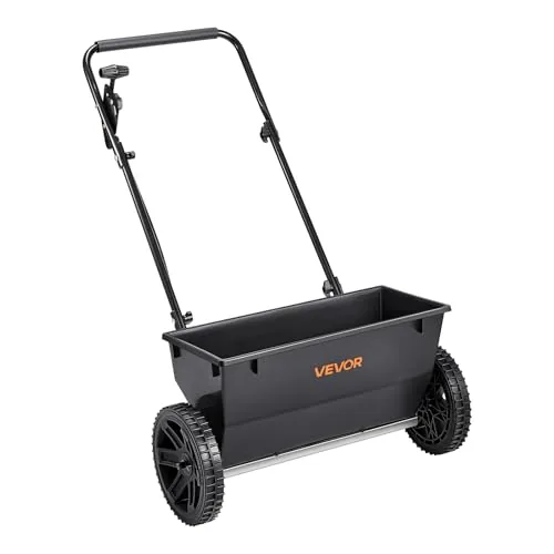 VEVOR 50LB Drop Spreader 18-Inch Width 10 Settings