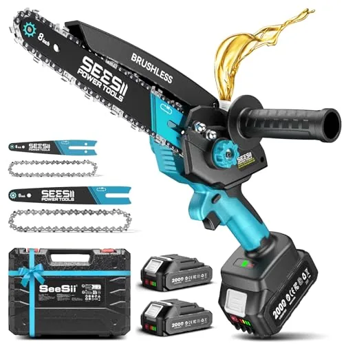 Seesii M8 Ace Mini Chainsaw with Dual Bar Sizes