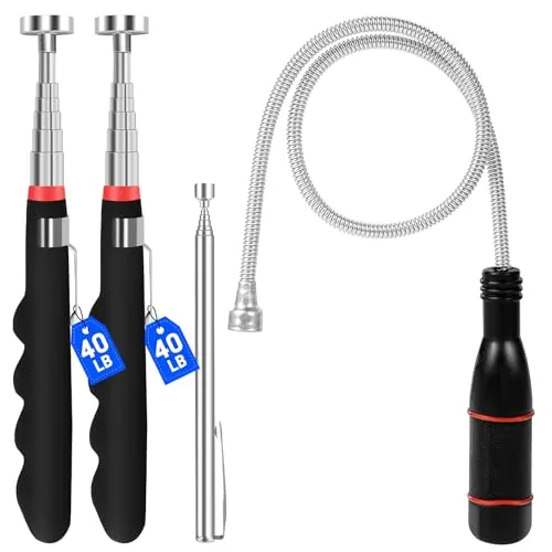 VSKIZ 4-Piece Telescoping Magnetic Pickup Set 30in 40lb