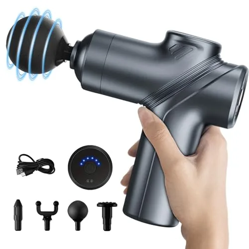 LEERCON Mini Massage Gun 4-Head Deep Tissue Percussive