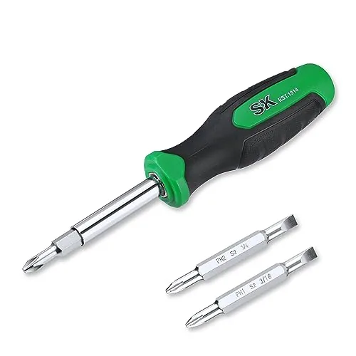SK 6-in-1 S2 Steel Multi-bit Screwdriver SureGrip