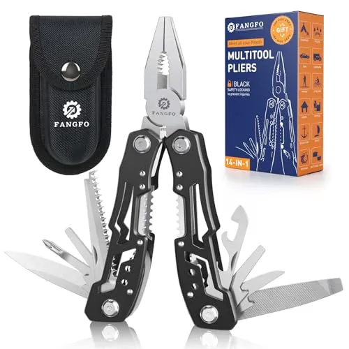 Fangfo 14-in-1 Multitool Pliers with Safety Lock