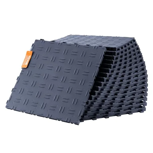 VEVOR Interlocking Garage Floor Tiles 0.53in 50-Pack