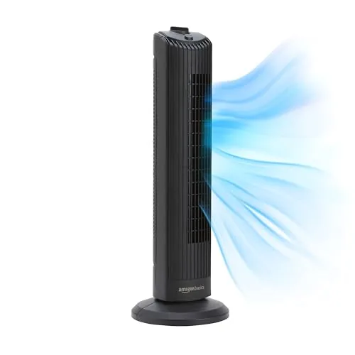 Amazon Basics 28in Oscillating Tower Fan 35W