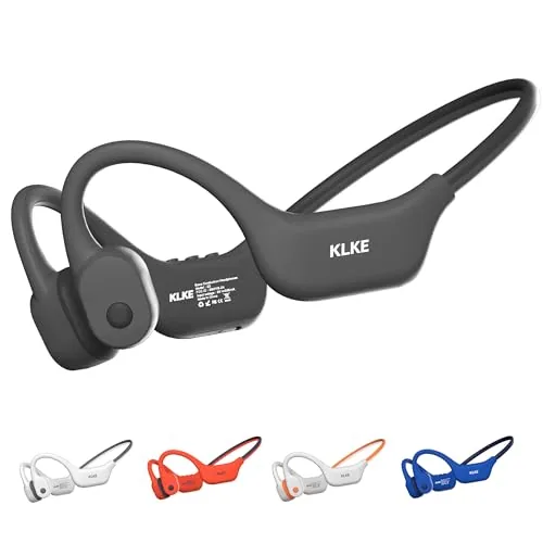 KLKE Open-Ear Bone Conduction Sports Headset with Safety Light