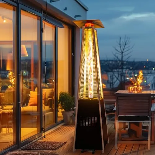 PATIOPIA 48,000 BTU Pyramid Pool Patio Heater with Cover
