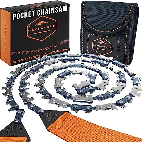 CAMPNDOOR Pocket Chainsaw 96-Tooth Dual-Action Hand Saw