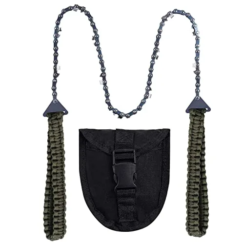 Sucrain 24-inch Pocket Chainsaw 11-Tooth Paracord Handle