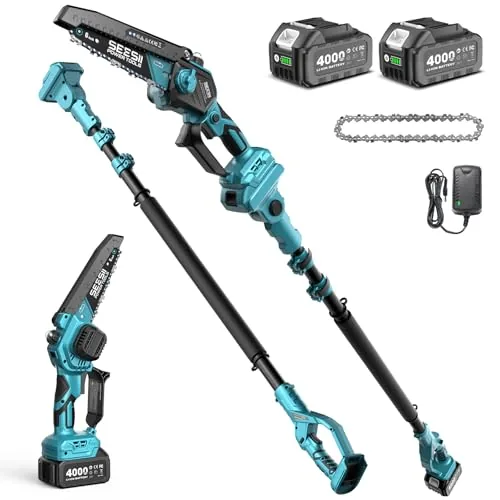 Seesii 2-in-1 Brushless Cordless Pole Saw 20V