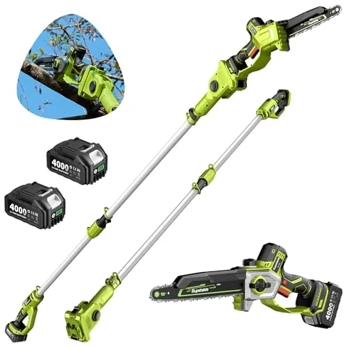 Supstable 10-Inch 2-in-1 Brushless Pole Saw 1000W