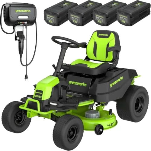 Greenworks 80V 42in Riding Mower 32HP Gas Equivalent